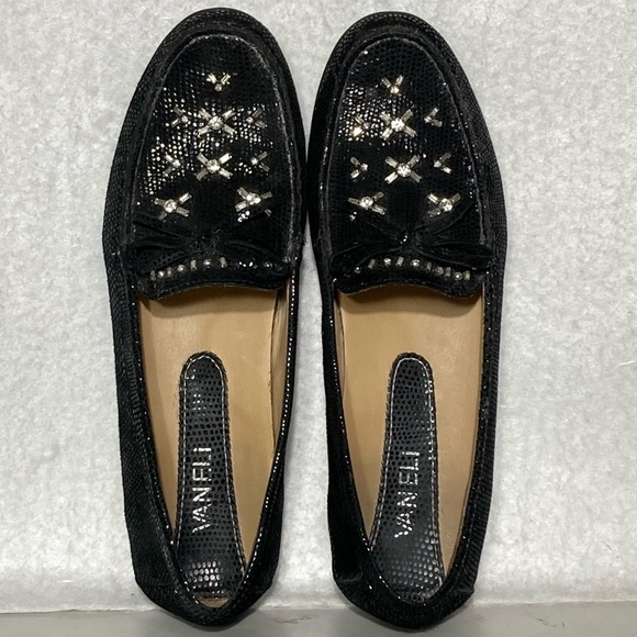 Vaneli Womens Black Leather Driving Moccasin Slip On Casual Loafers SZ US 9 A - Picture 6 of 14